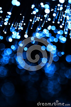 Blue fiber optic abstract Stock Photo