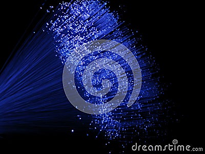 Blue Fiber Optic Lights Stock Photo