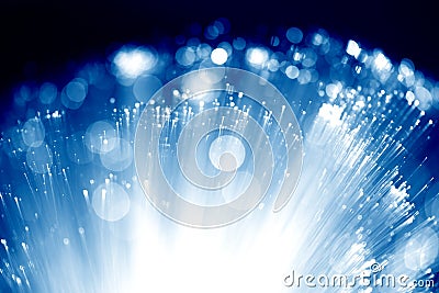 Blue fiber optics Stock Photo