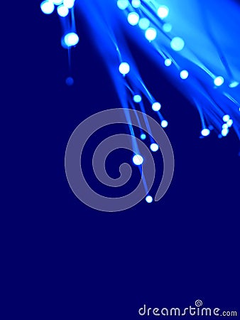 Blue fiber optics Stock Photo