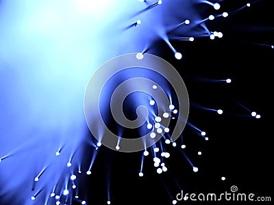 Blue fiber optics Stock Photo