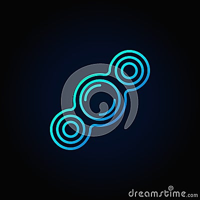 Blue fidget spinner toy icon Vector Illustration