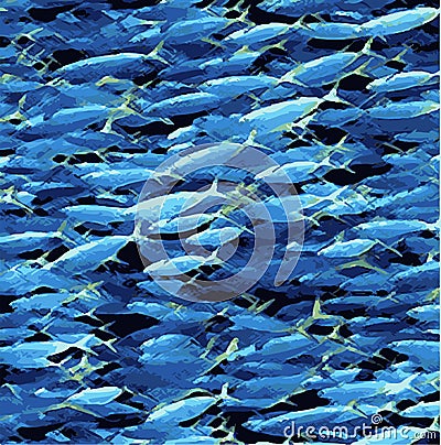 Blue Fish Vector Illustration