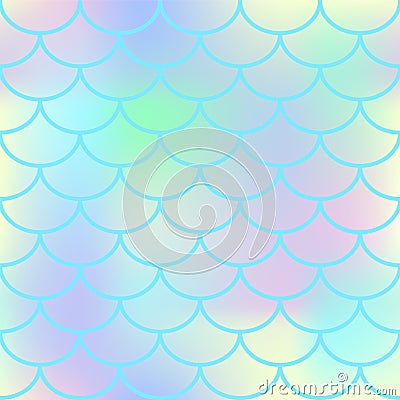 Blue fish scale seamless pattern. Square fishscale swatch texture or background. Stock Photo