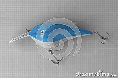 Blue fishing plug Stock Photo