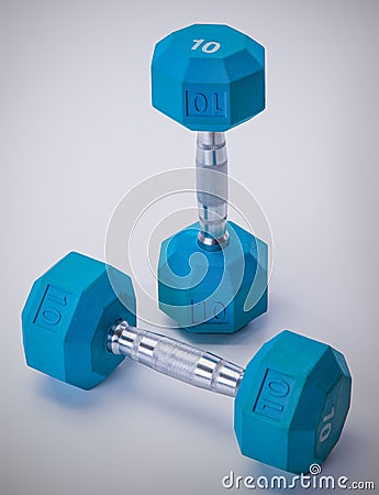 Blue Fitness Gear Stock Photo