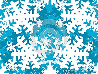 Blue Flakes Cartoon Illustration