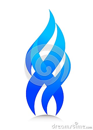 Blue flame Vector Illustration