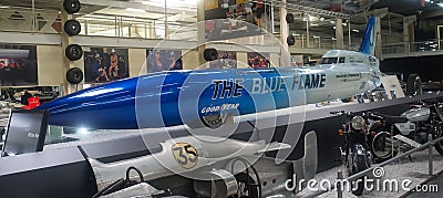 The blue flame - Museum Sinsheim Editorial Stock Photo