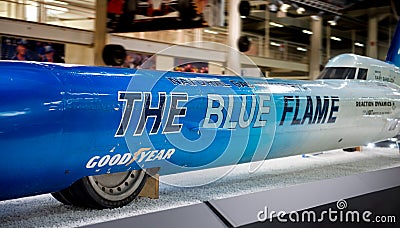 The blue flame - Museum Sinsheim Editorial Stock Photo