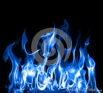 Blue flames Stock Photo