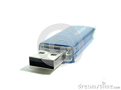 Blue flash drive Stock Photo