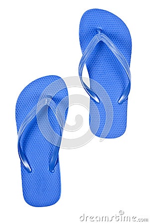 Blue Flip Flops Stock Photo