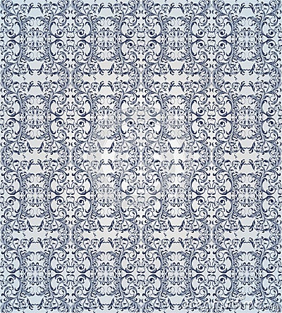 Blue floral background vector Stock Photo