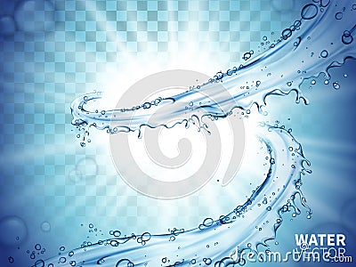 Blue flow background Vector Illustration