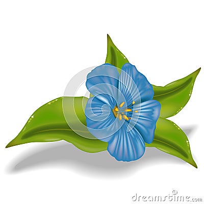 Blue Flower Vector Illustration