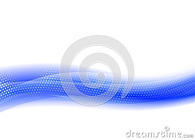 Blue Flowing Abstract Vector Wave Background for Website, Folder Vector Illustration