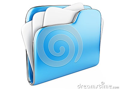 Blue Folder icon Stock Photo