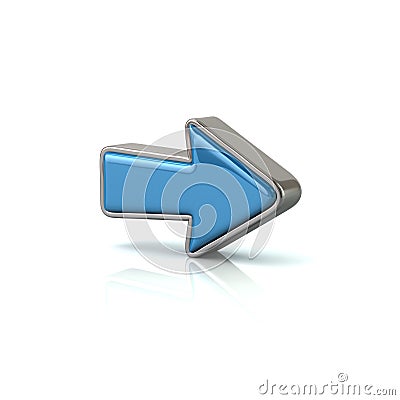 Blue forward arrow Cartoon Illustration