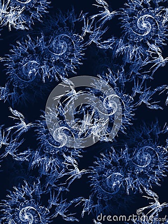 Blue fractals background Stock Photo