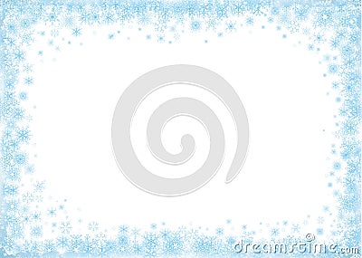 Blue Frame on White Background Vector Illustration