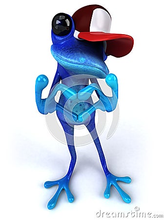 Blue frog Stock Photo