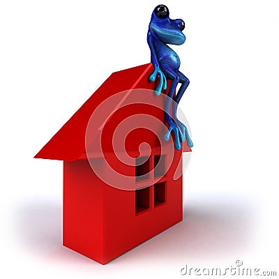 Blue frog Stock Photo