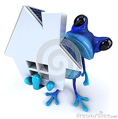 Blue frog Stock Photo