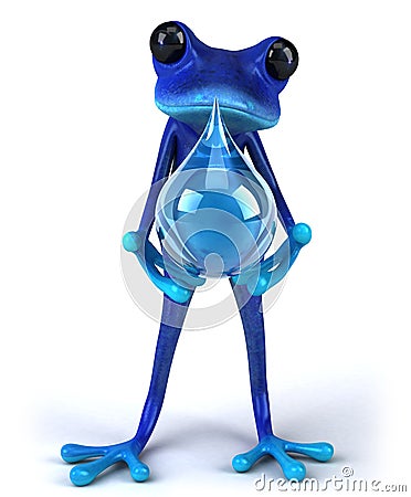 Blue frog Stock Photo