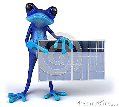 Blue frog Stock Photo