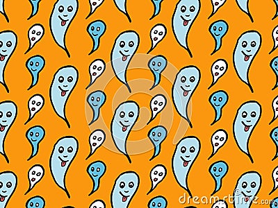 blue funny ghosts Stock Photo