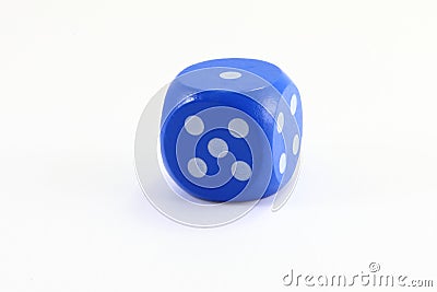 Blue Game Dice Stock Photo