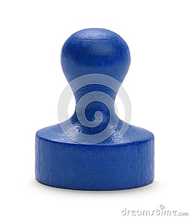 Blue Game Piece Side Stock Photo