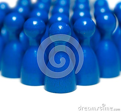 Blue game pieces Stock Photo