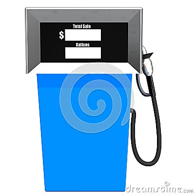 Blue Gas Pump Stock Photo