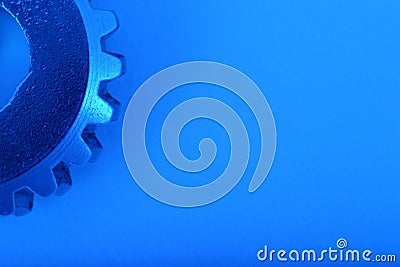 Blue Gear 6 Stock Photo