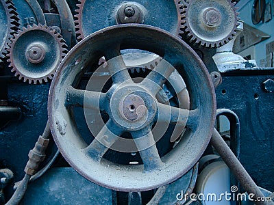 Blue gears Stock Photo