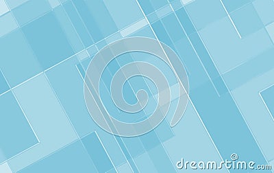 Blue geometric background with angled lines blocks squares in glass texture pattern Stock Photo