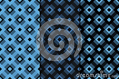 Blue geometric background. Seamless pattern Vector Illustration