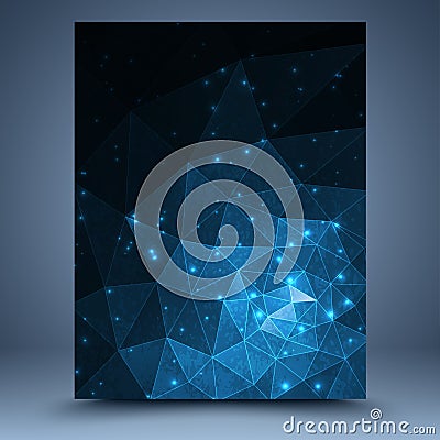 Blue and black grunge abstract background Vector Illustration