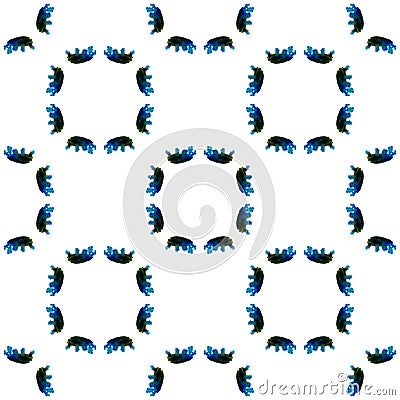 Blue Geometric Watercolor. Seamless Pattern.Surface Ornament. Stock Photo