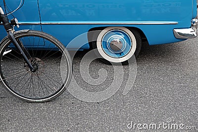 Blue German small car bestseller from the 1950s and 1960s among the Golden Oldies Stock Photo