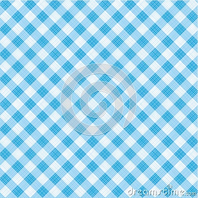 Blue gingham fabric, seamless pattern included