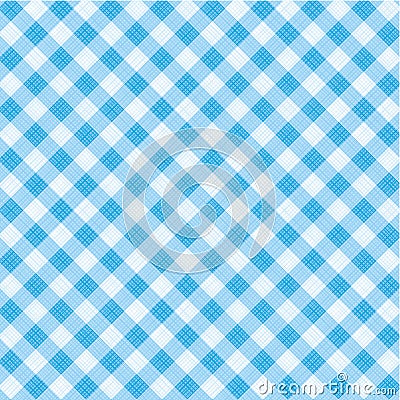 Blue gingham fabric, seamless pattern included