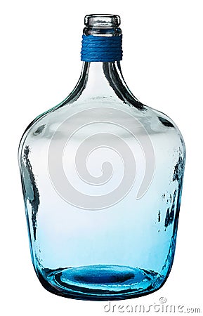 Blue Glass Bottle Stock Photo