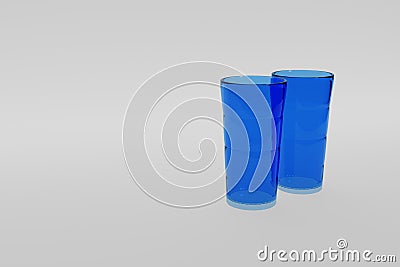 Blue Glass Stock Photo