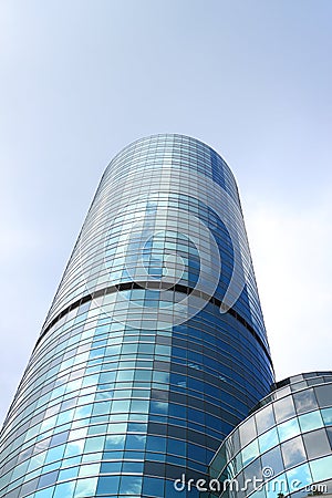 Blue glass tower Stock Photo