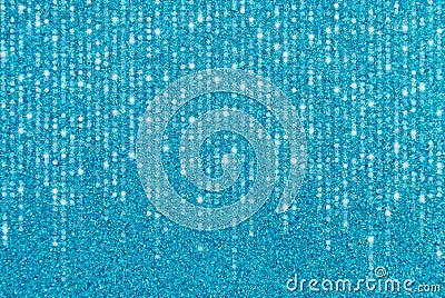 Blue Glitter Border with Cascading Lights Stock Photo