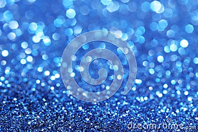Blue glitter christmas abstract background Stock Photo