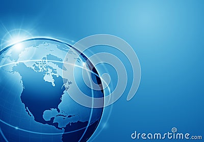 Blue globe Stock Photo